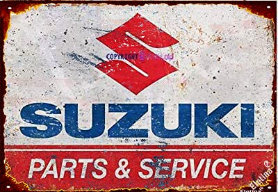 TSOSK Retro-Metall-Blechschild | Suzuki Parts and Service Vintage Schild | Home Club Bar Man Cave Garage Farm Wand dekoratives Metall-Blechschild 20,3 x 30,5 cm TSOSK Retro-Metall-Blechschild | Suzuki Parts and Service Vintage Schild | Home Club Bar Man Cave Garage Farm Wand dekoratives Metall-Blechschild 20,3 x 30,5 cm von TSOSK