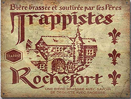 TSOSK Retro-Metall-Blechschild Trappist Belgian Lager Beer Blechschild, Höhle, Bar, Club, Zuhause, Wandkunst, Metall-Blechschild, 20,3 x 30,5 cm von TSOSK