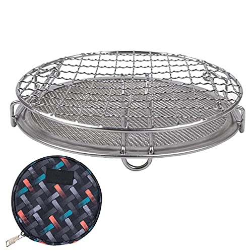 Lagerfeuer Grillrost Edelstahl Mini Baker Grillgestelle, Portable Outdoor Edelstahl Grill Racks Tablett Barbecue Rack mit Griff, Mehrzweck Camping Ausrüstung Für Outdoor Wandern Reisen Picknick BBQ von TSQZE