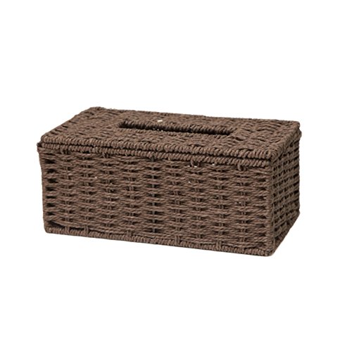 Rattan Tissue Box Taschentuchbox Stroh Box Mit Deckel Desktop Organizer, Handgefertigt Tissue Box Quadratisch Für Badezimmer Wohnzimmer Zuhause Und Büro (Braun) von TSQZE