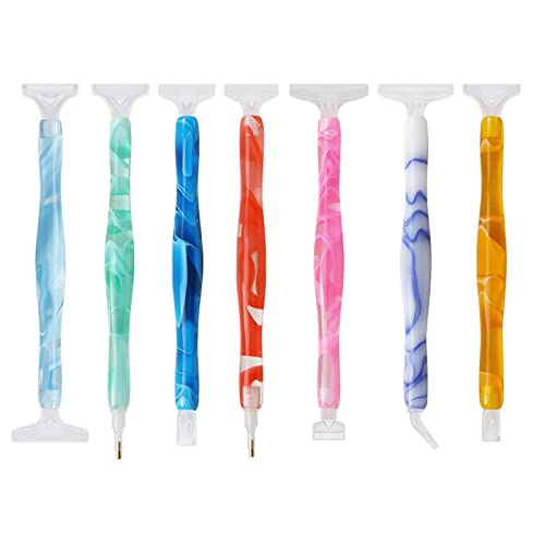 TSQZE DIY 5D Diamond Painting Werkzeug Set, Kunstharz Diamant Malstift Diamond Painting Stifte, Diamant Malerei Zubehör Set Für Kreuzstich, Diamant Malerei Und Nail Art (Stil D) von TSQZE