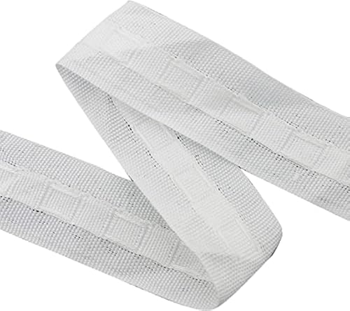 TSQZE Gardinenband Kräuselband, Universal Vorhangband Polyester Reihband Vorhang Faltenband Kräuselband Reihband Vorhang Überschrift Band Faltenband Falten für Gardine Haken, 30 m x 2.5 cm von TSQZE