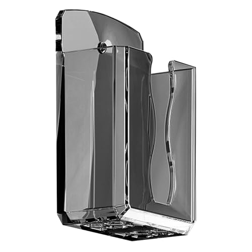 TSQZE Selbstklebende Aufbewahrungsboxen Fernbedienung, Fernbedienung Halter Organizer, Wandhalterung Acryl Fernbedienungshalter Aufbewahrungsbox, Transparent Praktischer Medien Organisator (Schwarz) von TSQZE