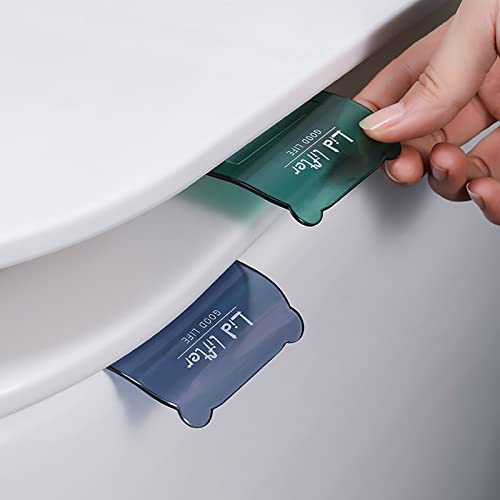 TSQZE Toilettensitz Selbstklebende Heber Für WC Sitz, 2 Stück Tragbarer Deckelheber Lifter Selbstklebend Klobrille Deckelheber Kein Berühren Toilettendeckelheber Für Reisen Haus Badezimmer (2PCS) von TSQZE