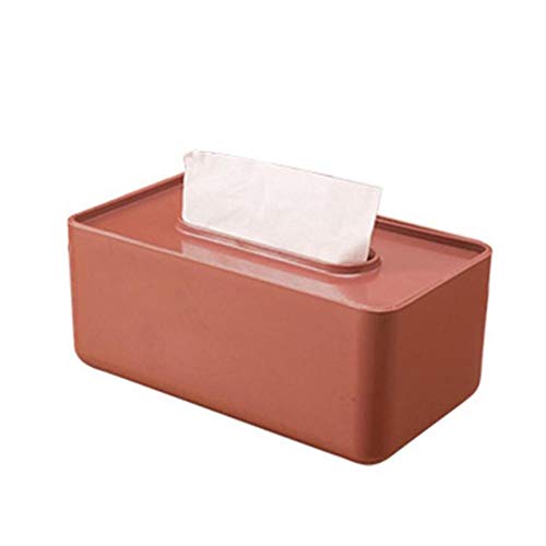TSQZE Tücherbox Kosmetiktücherboxen Taschentuchspender Taschentücher Box Spender, Box Für Kosmetiktücher Taschentuchbox Plastik Mit Deckel Für Zuhause Und Büro (Rot) von TSQZE