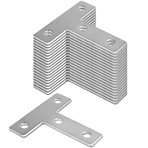 TSSS 20 Stück Aluminium-Profilverbinder für 2020-Serie, Aluminium-Extrusions-Schienenkanalhalterung für 3D-Drucker CNC DIY (T-Form) von TSSS