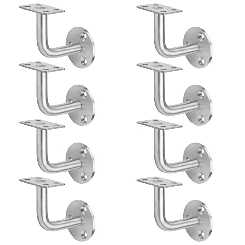 TSSS 8 Stücke Geländer Handlaufhalter, Edelstahl für Flach Holz oder Metall Treppengeländer, Treppe Wandhalterung Handlauf Halterungen, Tragfähigkeit 60 KG TSSS 8 Stücke Geländer Handlaufhalter, Edelstahl für Flach Holz oder Metall Treppengeländer, Treppe Wandhalterung Handlauf Halterungen, Tragfähigkeit 60 KG von TSSS