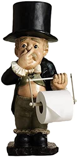 TSTSM Toilettenpapierhalter, Parodie Toilette Butler Harz Nase Pinch Ornament Rolle Harz Ornament Toilettenpapierhalter Für Badezimmer Küche Badezimmer von TSTSM