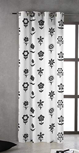 TSUKI Shisuka Vorhang, Textur, Weiß, Schwarz, Einheitsgröße von Tsuki