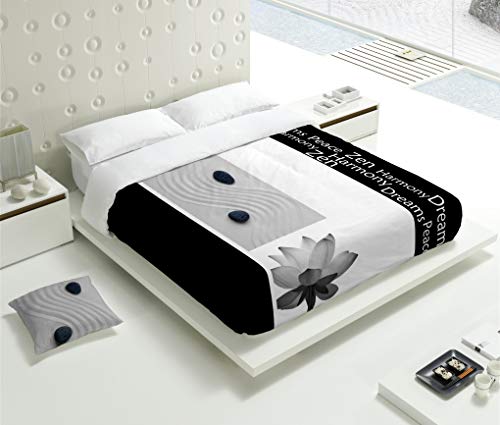 Tsuki Bettbezug Bett 135 cm Weiß, Schwarz von TSUKI