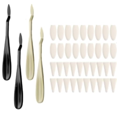TSUOUKL 4 Stück Sketch Wiping Pen, Erase Schwamm Tool, Sketch Wischer, Sketch Paper Wiper,für Malen und Skizzieren Sketch Trimmer Set mit 20 Ersatzköpfer, Künstlerbedarf von TSUOUKL