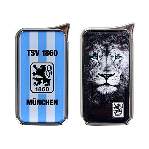 TSV 1860 München Feuerzeug Atomic Doming - offizieller Lizenzartikel (2er Set blau/weiß und Löwe) von Mein Landhaus