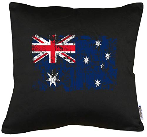 TShirt-People Australien Vintage Flagge Fahne Kissen mit Füllung 40x40cm von TShirt-People