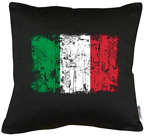 TShirt-People Italien Vintage Flagge Fahne Kissen mit Füllung 40x40cm von TShirt-People