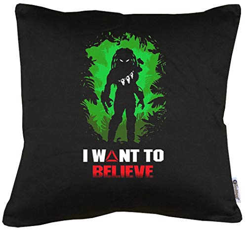 TShirt-People Predator I Want to Believe Kissen mit Füllung 40x40cm von TShirt-People