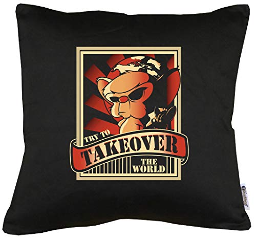 TShirt-People The Pinky and The Brain Takeover Kissen mit Füllung 40x40cm von TShirt-People