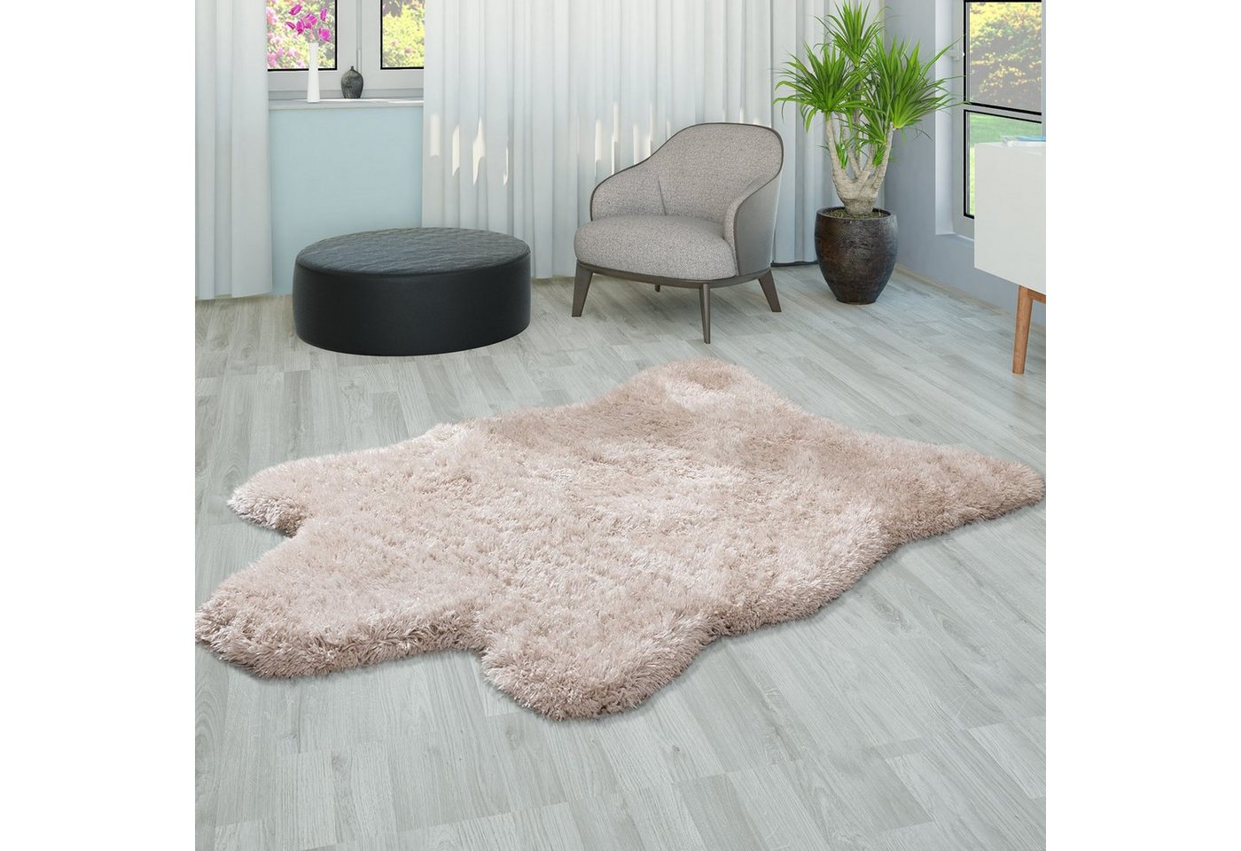 Fellteppich Hochflor XXL Fellteppich Kuschelig Flokati Imitat, TT Home, Läufer, Höhe: 54 mm von TT Home