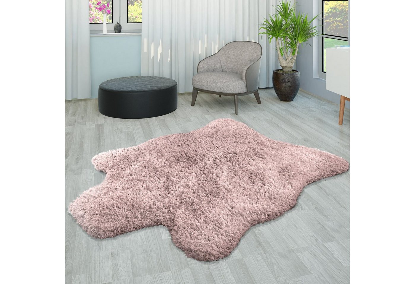 Fellteppich Hochflor XXL Fellteppich Kuschelig Flokati Imitat, TT Home, rechteckig, Höhe: 54 mm von TT Home