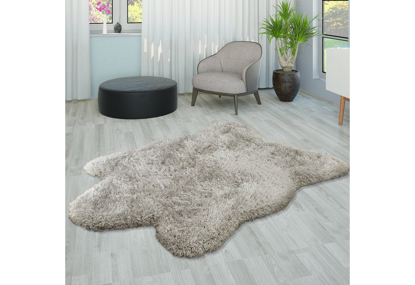 Fellteppich Hochflor XXL Fellteppich Kuschelig Flokati Imitat, TT Home, Läufer, Höhe: 54 mm von TT Home