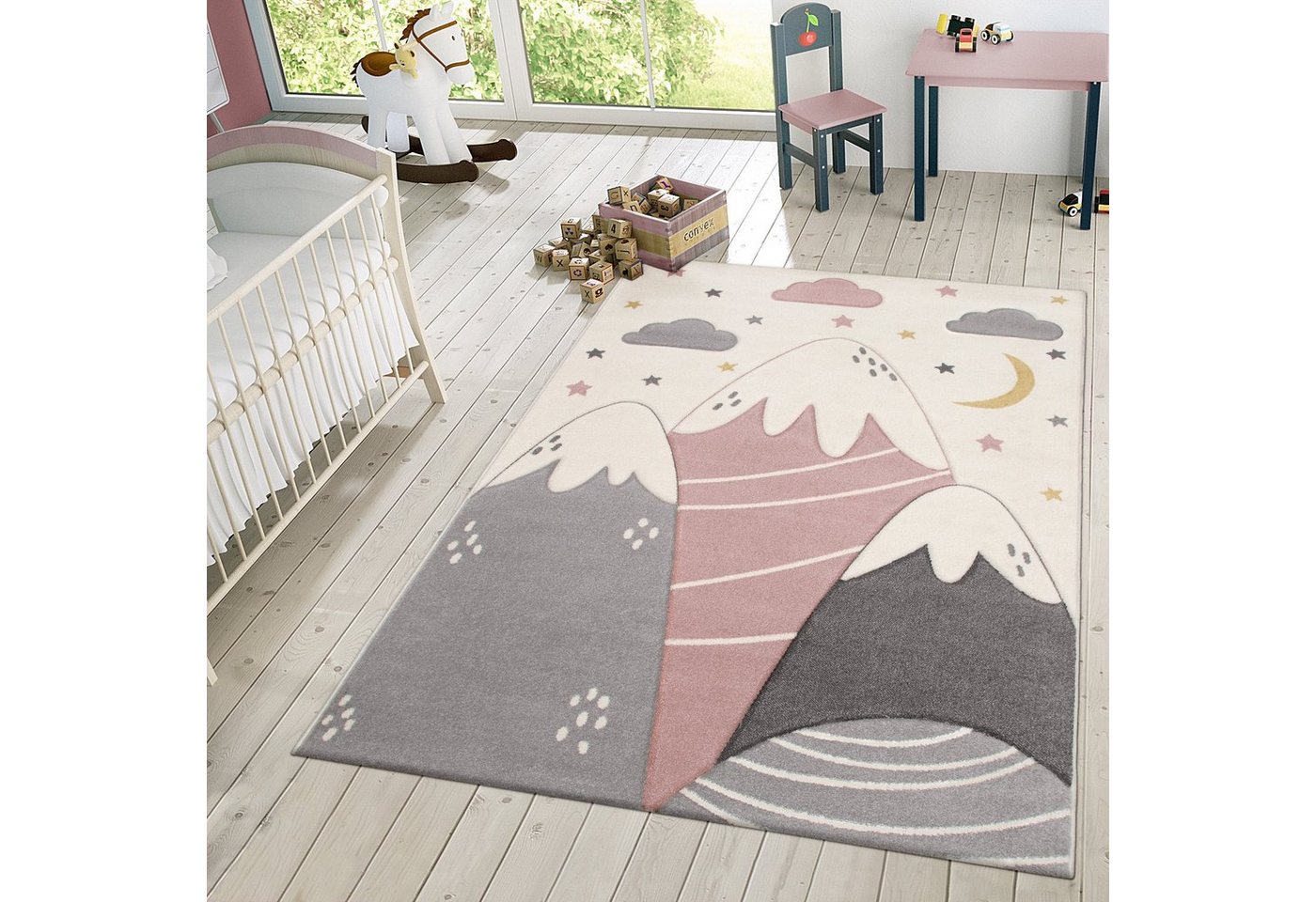 Kinderteppich Kinderzimmerteppich Teppich Junge Mädchen Kinderteppich Baby, TT Home, rechteckig, Höhe: 16 mm von TT Home