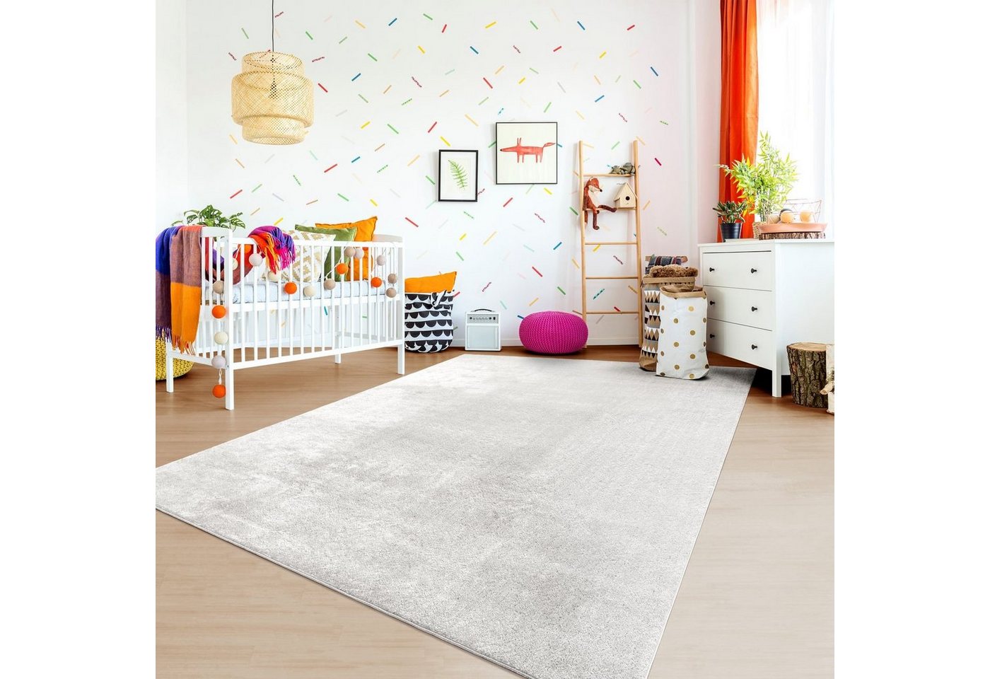 Kinderteppich Teppich Kinderzimmer Waschbarer Rutschfester Kinderteppich, TT Home, Läufer, Höhe: 14 mm von TT Home