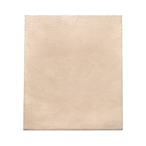 TT Home Hochflor Teppich Schlafzimmer Kunstfell Flauschig Kaninchenfell Imitat, Farbe: Creme Sand, Größe:80x300 cm von TT Home