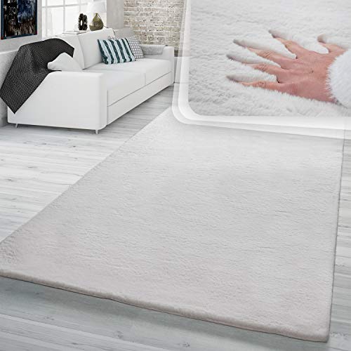 TT Home Hochflor Teppich Wohnzimmer Kunstfell Super Softes Kaninchenfell Imitat In Beige, Größe:60x90 cm von TT Home