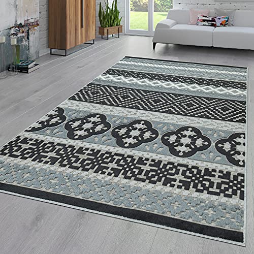 TT Home In- & Outdoor-Teppich Balkon Terrasse Mit Retro-Muster 3D-Web-Art In Schwarz, Größe:160x230 cm TT Home In- & Outdoor-Teppich Balkon Terrasse Mit Retro-Muster 3D-Web-Art In Schwarz, Größe:160x230 cm von TT Home