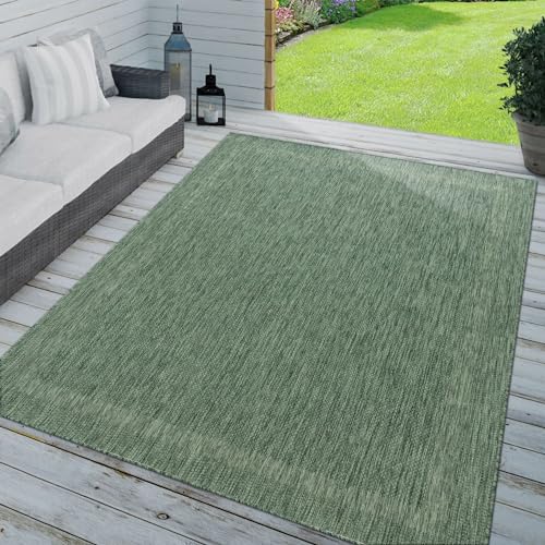 TT Home In-& Outdoorteppich Wetterfest Terrasse Küche Modern Mit Umrandung Unifarben, Farbe: Grün, Größe:240x340 cm TT Home In-& Outdoorteppich Wetterfest Terrasse Küche Modern Mit Umrandung Unifarben, Farbe: Grün, Größe:240x340 cm von TT Home