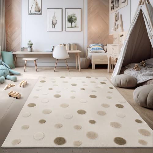 TT Home Kinderzimmer Teppich Modernes 3D-Design Weich Naturtöne Minimalistischer Pflegeleicht Loop Robust, Größe:160x220 cm TT Home Kinderzimmer Teppich Modernes 3D-Design Weich Naturtöne Minimalistischer Pflegeleicht Loop Robust, Größe:160x220 cm von TT Home