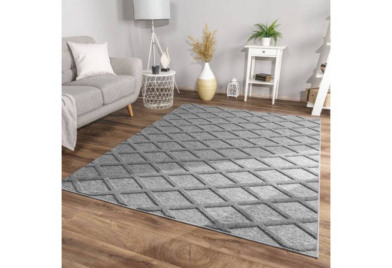 TT Home Teppich, Läufer, Höhe: 14 mm, Wohnzimmer Teppich Esszimmer Kurzflor Skandinavisch von TT Home