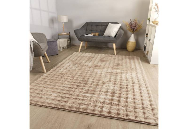 TT Home Teppich, Rechteckig, Höhe: 34 mm, Wohnzimmer Teppich Langflor Wohnzimmerteppich Rauten Design Soft 3D De TT Home Teppich, Rechteckig, Höhe: 34 mm, Wohnzimmer Teppich Langflor Wohnzimmerteppich Rauten Design Soft 3D De von TT Home
