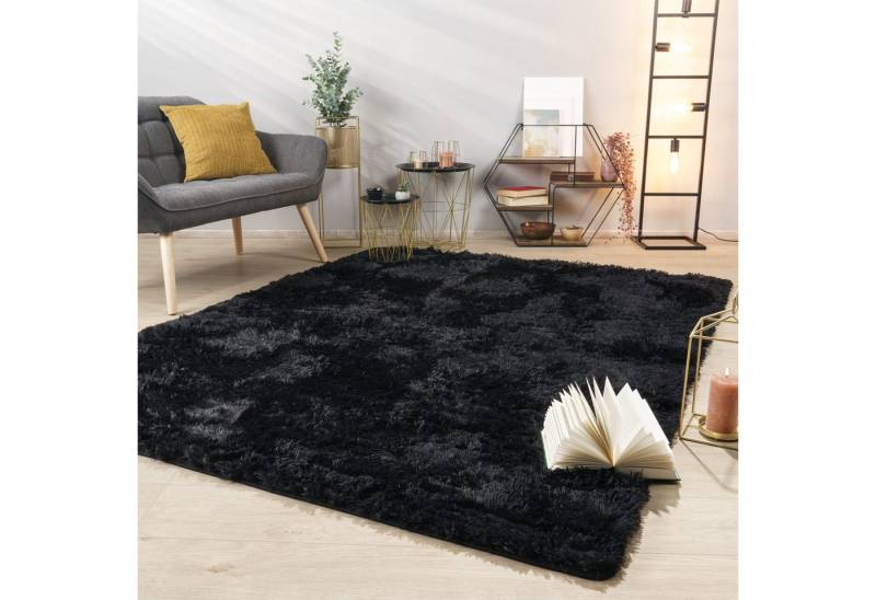 TT Home Teppich, Rechteckig, Höhe: 37 mm, Teppich Wohnzimmer Hochflor Langflor Weich Soft Modernes Einfarbiges D von TT Home