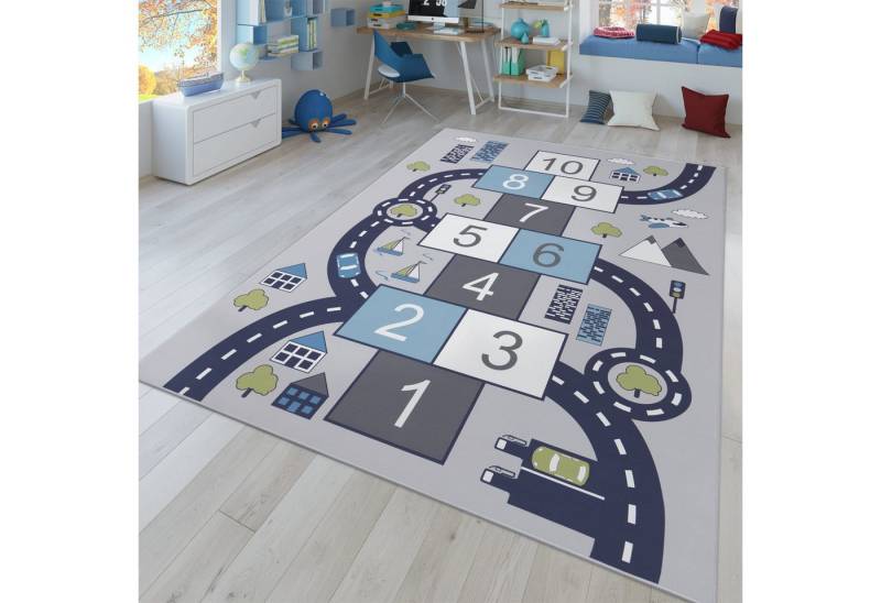 TT Home Teppich, Rechteckig, Höhe: 4 mm, Kinderzimmerteppich Teppich Junge Mädchen Kinderteppich Baby Rutschfes von TT Home