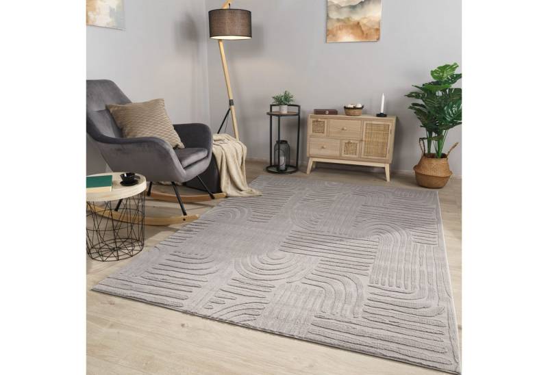 TT Home Teppich 10-515-7_80X150_Grau_Rechteckig, Rechteckig, Höhe: 14 mm, Wohnzimmer Teppich Esszimmer Kurzflor Geometrische Optik Skandi Boho U TT Home Teppich 10-515-7_80X150_Grau_Rechteckig, Rechteckig, Höhe: 14 mm, Wohnzimmer Teppich Esszimmer Kurzflor Geometrische Optik Skandi Boho U von TT Home