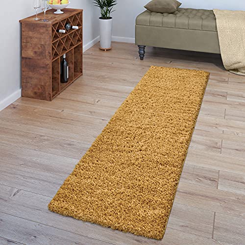 TT Home Teppich Hochflor Wohnzimmer Shaggy Soft Und Flauschig Moderne Unifarbene Designs, Farbe:Gelb, Größe:70x250 cm TT Home Teppich Hochflor Wohnzimmer Shaggy Soft Und Flauschig Moderne Unifarbene Designs, Farbe:Gelb, Größe:70x250 cm von TT Home
