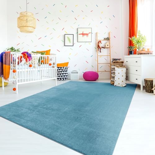TT Home Teppich Kinderzimmer Waschbar rutschfest Kinderteppich Junge Mädchen Weich Pastell, Farbe: Türkis, Größe:60x100 cm TT Home Teppich Kinderzimmer Waschbar rutschfest Kinderteppich Junge Mädchen Weich Pastell, Farbe: Türkis, Größe:60x100 cm von TT Home