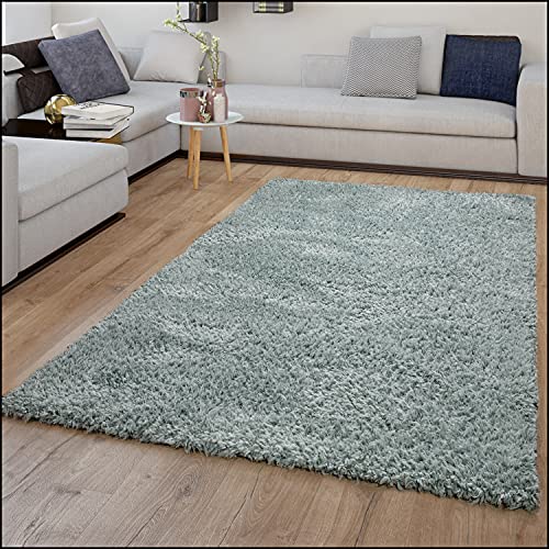 TT Home Teppich Wohnzimmer Hochflor Einfarbiges Design Modern Flauschig, Farbe: Helltürkis, Größe:100x200 cm TT Home Teppich Wohnzimmer Hochflor Einfarbiges Design Modern Flauschig, Farbe: Helltürkis, Größe:100x200 cm von TT Home