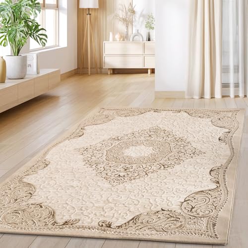 TT Home Wohnzimmer Teppich Esszimmer Vintage Orient Kurzflor Abstraktes Design Robust, Größe:160x220 cm TT Home Wohnzimmer Teppich Esszimmer Vintage Orient Kurzflor Abstraktes Design Robust, Größe:160x220 cm von TT Home