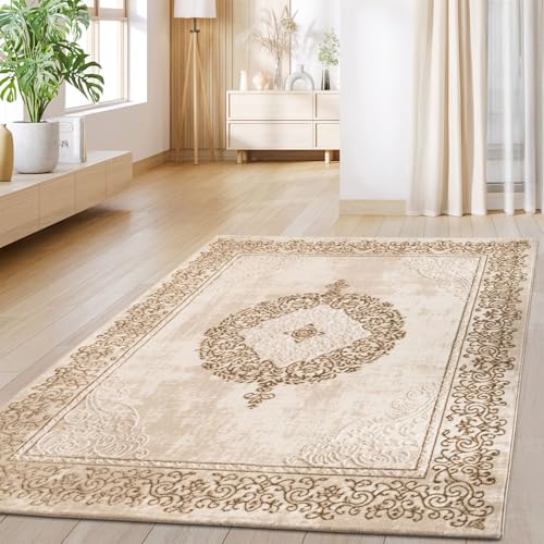 TT Home Wohnzimmer Teppich Esszimmer Vintage Orient Kurzflor Abstraktes Design Robust, Größe:160x220 cm TT Home Wohnzimmer Teppich Esszimmer Vintage Orient Kurzflor Abstraktes Design Robust, Größe:160x220 cm von TT Home