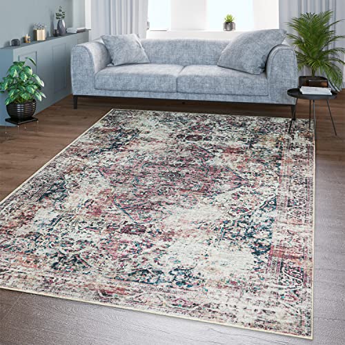 TT Home Wohnzimmer Teppich Flachgewebe Marokkanisch Design Used Look Ornamente Waschbar, Farbe:Bunt, Größe:120x160 cm TT Home Wohnzimmer Teppich Flachgewebe Marokkanisch Design Used Look Ornamente Waschbar, Farbe:Bunt, Größe:120x160 cm von TT Home