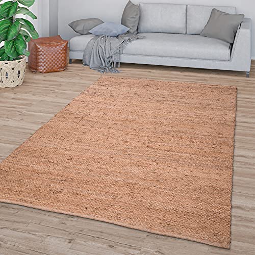 TT Home Wohnzimmer Teppich Handgearbeitet Modernes Sisal Design Mit Bordüre, Farbe:Beige Braun, Größe:160x230 cm von TT Home