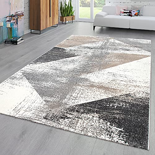 TT Home Wohnzimmer Teppich Kurzflor Abstraktes Design Pastell Used Look Modern Bunt, Farbe: Grau, Größe:200x290 cm TT Home Wohnzimmer Teppich Kurzflor Abstraktes Design Pastell Used Look Modern Bunt, Farbe: Grau, Größe:200x290 cm von TT Home