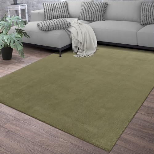 TT Home Wohnzimmer Teppich Kurzflor Anti-Rutsch Rückseite Unifarben Modern Waschbar, Farbe: Hellgrün, Größe:60x100 cm TT Home Wohnzimmer Teppich Kurzflor Anti-Rutsch Rückseite Unifarben Modern Waschbar, Farbe: Hellgrün, Größe:60x100 cm von TT Home