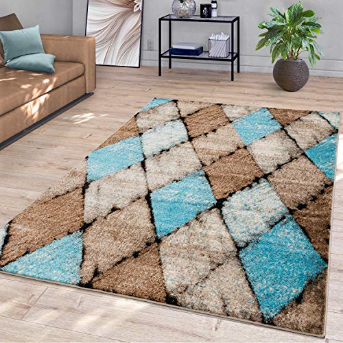 TT Home Wohnzimmer Teppich Kurzflor Karos Geometrisches Design Abstraktes Design, Farbe: Beige 2, Größe:240x340 cm TT Home Wohnzimmer Teppich Kurzflor Karos Geometrisches Design Abstraktes Design, Farbe: Beige 2, Größe:240x340 cm von TT Home