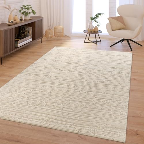 TT Home Wohnzimmer Teppich Schlafzimmer Hochflor Boho Optik Skandinavisches Muster Unifarben 3D Effekt Flauschig Weich, Größe:160x220 cm TT Home Wohnzimmer Teppich Schlafzimmer Hochflor Boho Optik Skandinavisches Muster Unifarben 3D Effekt Flauschig Weich, Größe:160x220 cm von TT Home