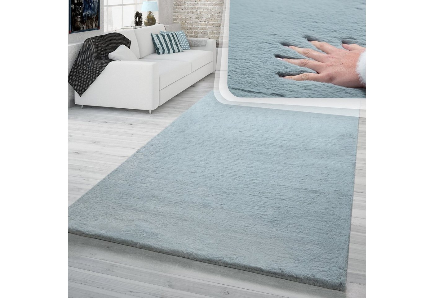 Fellteppich Hochflor Teppich Wohnzimmer Kunstfell Super Soft, TT Home, Läufer, Höhe: 26 mm von TT Home