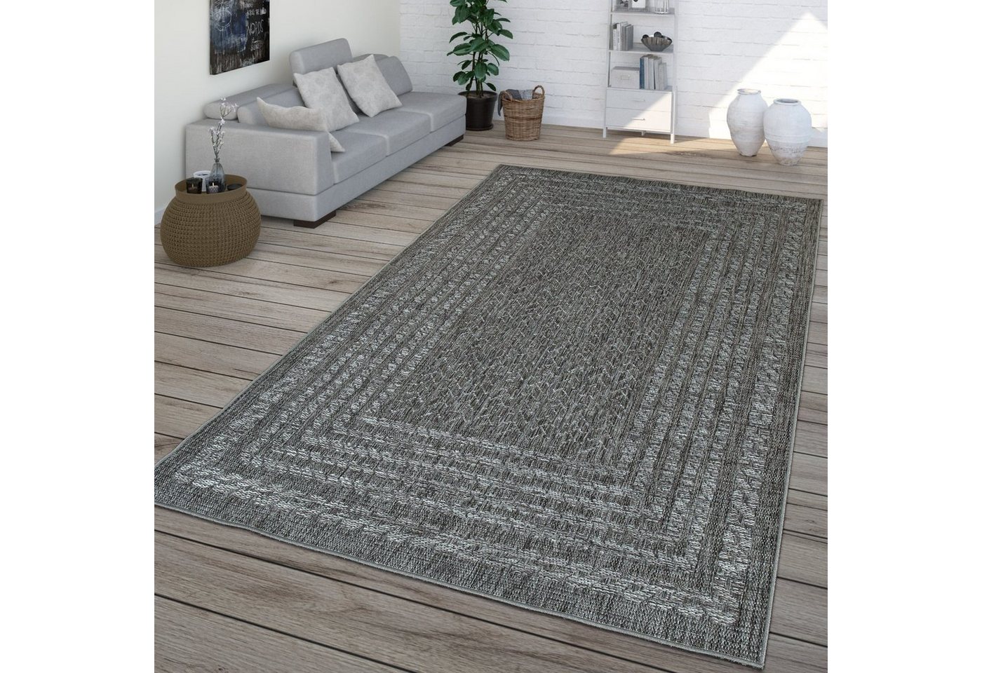 Outdoorteppich In- & Outdoor-Teppich Flachgewebe Mit Skandi-Design, TT Home, Läufer, Höhe: 4 mm von TT Home