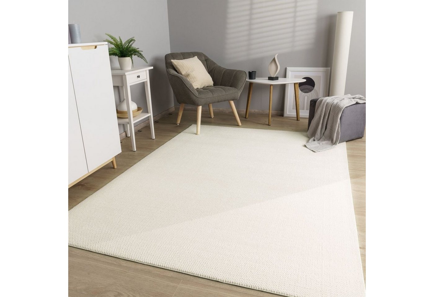 Teppich Kurzflor Teppich Wohnzimmer Schlafzimmer Flur Weich Modern, TT Home, Läufer, Höhe: 16 mm von TT Home