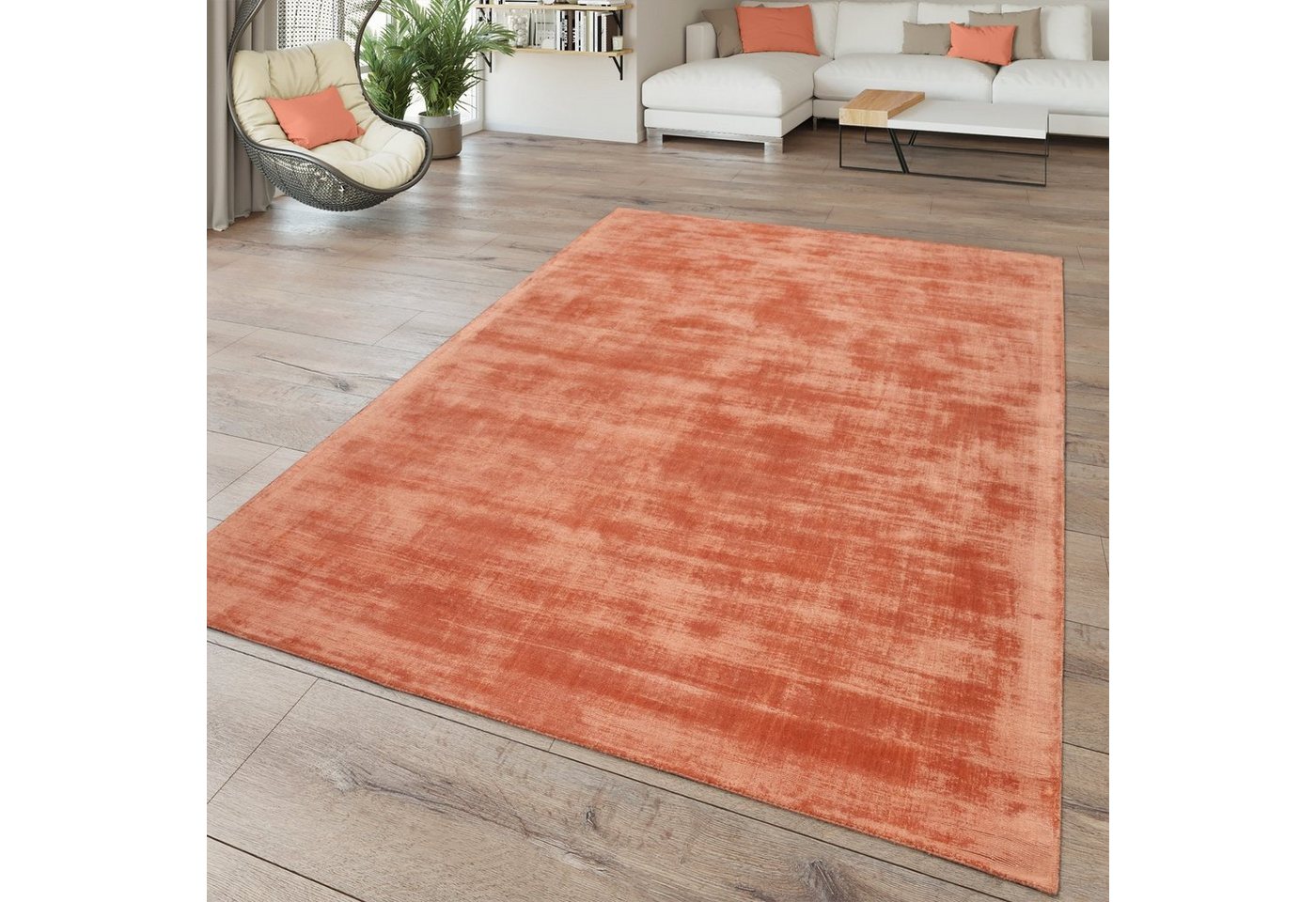 Teppich Wohnzimmer-Teppich Kurzflor-Teppich Hochwertige Handarbeit, TT Home, rechteckig, Höhe: 12 mm von TT Home